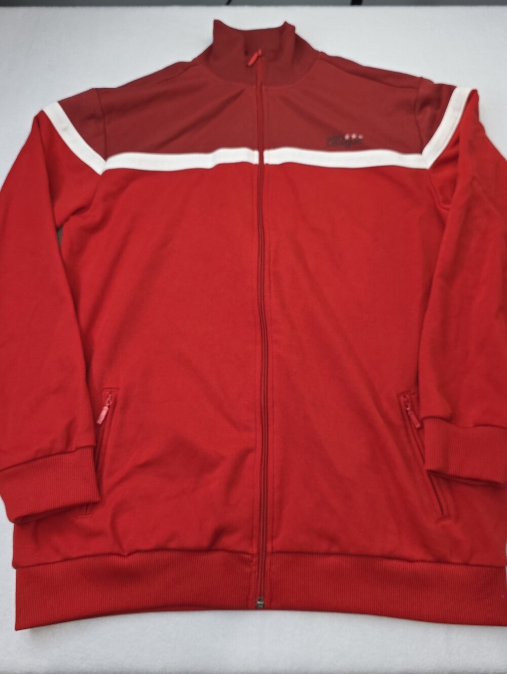 Mossimo Boy's Red Track Jacket with White Stripe Size XL (14-16) CS-3647